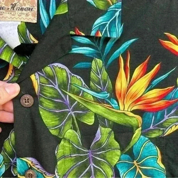 Blue Hawaii Bird of Paradise Shirt Size S - Picture 4 of 4